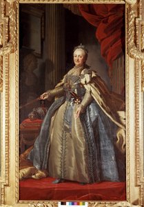 Porträt von Katharina II. (1729-1796), Kaiserin von Russland, aufbewahrt im Drottningholm-Palast in Stockholm von Unknown artist