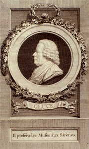 Porträt von Christoph Gluck (1714-1787) deutscher Komponist Stich. 18. Jahrhundert. Bologna, civico museo musico von Unknown artist