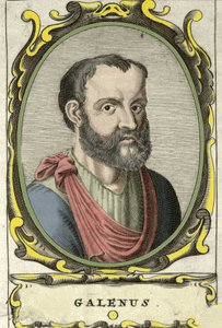 Porträt von Claude Galien (Claudio Galeno oder Claudius Galenus oder Galen, ca. 131 - ca. 201), griechischer Arzt. Gravur aus dem 18. Jahrhundert