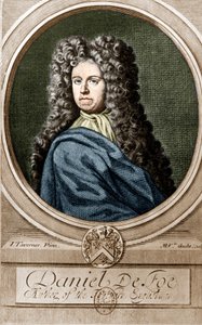 Porträt von Daniel Defoe (1660-1731), englischer Schriftsteller und Journalist, Autor von Robinson Crusoe von Unknown artist