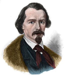 Porträt von Emanuel von Geibel (1815-1884), deutscher Dichter und Dramatiker.