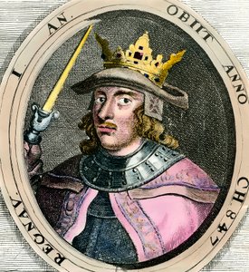 Porträt von Erik I. Eigod, König von Dänemark. Gravur des 18. Jahrhunderts von Unknown artist