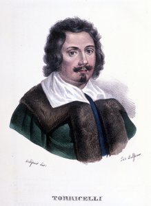 Porträt von Evangelista Torricelli oder Toricelli (1608 - 1647), italienischer Physiker