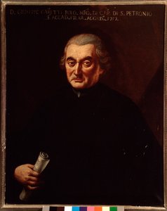 Porträt von Giuseppe Maria Caretti (1690-1774), italienischer Komponist. Anonymes Gemälde. 18. Jahrhundert. Bologna, Civico Museo Musico