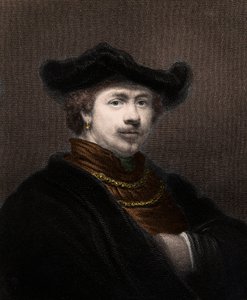 Porträt von Harmenszoon van Rijn Rembrandt (1606-1669), niederländischer Maler - Gravur - 19. Jahrhundert von Unknown artist