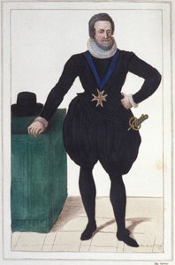 Porträt von Heinrich IV. (1553-1610), König von Frankreich. Gravur von 1830