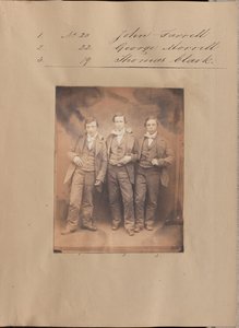 [Porträt von John Farrell, George Morrell und Thomas Clark] von Unknown artist