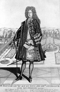 Porträt von John Law (1671 - 1729), schottischer Finanzier, der 1720 den Bankrott verursachte von Unknown artist