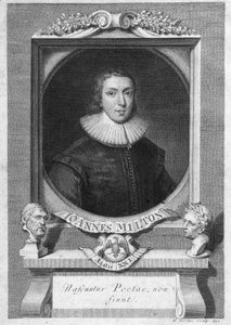 Porträt von John Milton, englischer Dichter und Essayist (1608 - 1674) Gravur des 18. Jahrhunderts von Unknown artist
