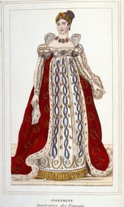 Porträt von Joséphine de Beauharnais Bonaparte (1763-1814), Kaiserin der Franzosen (Stich von 1830)