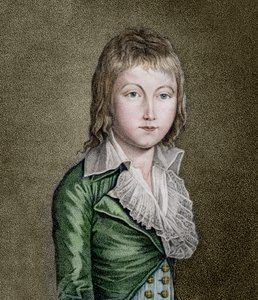 Porträt von LOUIS XVII (1785-1795) der Dauphin von Frankreich Lithographie von Unknown artist