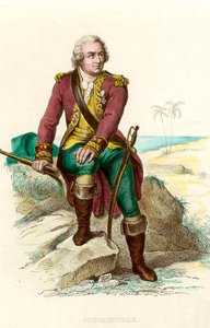 Porträt von Louis Antoine, Graf von Bougainville, französischer Navigator. Gravur des 19. Jahrhunderts von Unknown artist