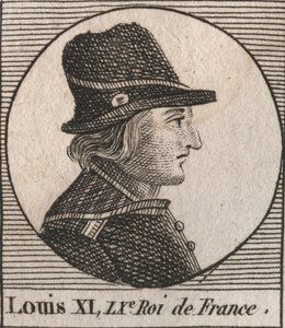 Porträt von Ludwig XI. (1423-1483), König von Frankreich - Porträt von Ludwig XI. von Frankreich (1423-1483), König von Frankreich - Gravur aus „Instruction sur l