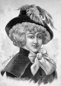 Porträt von Mademoiselle de Fontenay oder Teresa (Theresa oder Terezia) Cabarrus, genannt Madame Tallien (Talien), Prinzessin von Caraman Chimay (1773 - 1835) - in „Les Contemporains“, o.D. Ende 19. Jahrhundert