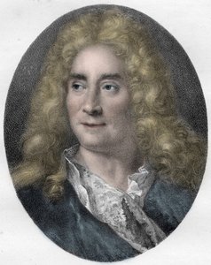 Porträt von Michel Boyron (Michel Baron), englischer Schauspieler und Dramatiker (1653-1729) - Gravur von Unknown artist
