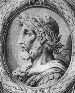 Porträt von Odoaker (Odovacar), Anführer der Heruler, Verbündeter der Hunnen und Minister von Attila (435-493). Stich aus dem 18. Jahrhundert von Unknown artist