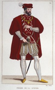 Porträt von Pierre De la Guiche (1464-1544), Ritter, Berater und Kämmerer des Königs, Bailli von Autun und Mâcon, Botschafter. Herr von Guiche und Chaumont. Gravur von 1830 von Unknown artist