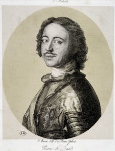 Porträt von Peter dem Großen - Gravur von Unknown artist