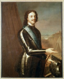 Porträt von Pierre Le Grand in Rüstung