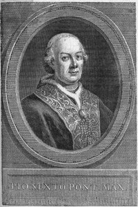 Porträt von Papst Pius VI (Giovanni Angelo Braschi) (1775-1799). von Unknown artist