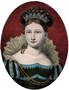 Porträt von Prinzessin Louise (Luise) von Sachsen-Gotha-Altenburg (Sachsen Gotha Altenburg) (1800-1831). Gravur des 19. Jahrhunderts