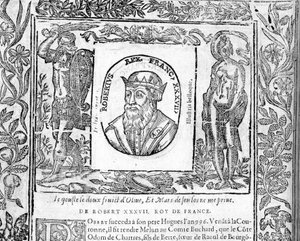 Porträt von Robert der Fromme, König von Frankreich von 996 bis 1031. von Unknown artist