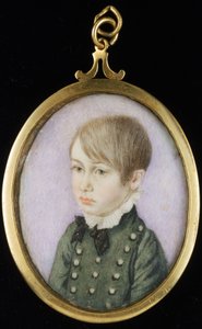 Porträt eines jungen Jungen, früher als Horatio Nelson gedacht, ca. 1810 von Unknown artist