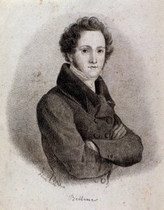 Porträt des italienischen Komponisten Vincenzo Bellini. Gravur. 19. Jahrhundert von Unknown artist