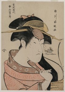 Porträt des Schauspielers Nakayama Tomisaburo als Frau von Unknown artist