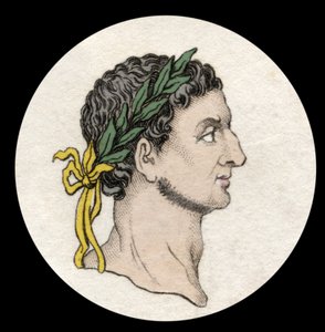 Porträt des römischen Kaisers Otho (Marcus Otho Caesar Augustus) (32-69). Gravur des 19. Jahrhunderts