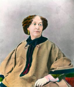 Porträt der Schriftstellerin George Sand (1804-1876) Aurore Dupin, Baronin Dudevant
