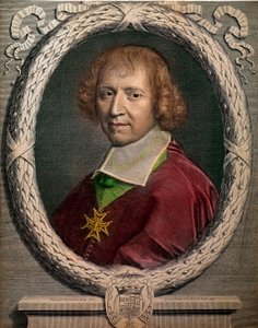 Porträt des Kirchenmannes François de Harlay, Abt von Jumièges (1625-1695) Gravur des 17. Jahrhunderts Paris, Musée Carnavalet von Unknown artist