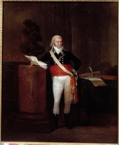 Porträt des Bürgers Emmery, Bürgermeister von Dunkerque, ausgezeichnet von Napoleon Bonaparte, unterstützt die Büste von Jean Bart. Anonymes Gemälde. 18. Jahrhundert. Paris, Museum der Ehrenlegion von Unknown artist