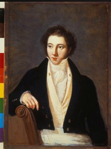 Porträt des Komponisten Vincenzo Bellini (1801-1835). Anonymes Gemälde. Museo del Teatro alla Scala. Mailand