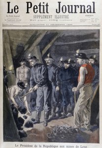 Präsident der Republik Jean Casimir-Perrier umgeben von Bergleuten in den Minen von Lens, „Le petit journal“ vom 11. Dezember von Unknown artist