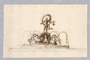 Entwurf für einen Brunnen von Unknown artist