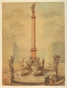 Projekt für einen Brunnen in einem Park von Unknown artist