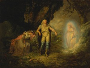 Prospero, Miranda und Ariel, aus "Der Sturm" von Unknown artist