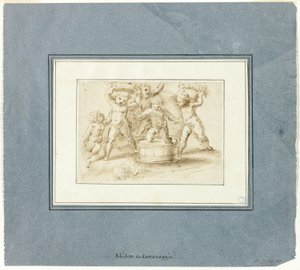 Putti machen Wein von Unknown artist