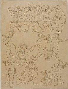 Putti bei der Arbeit