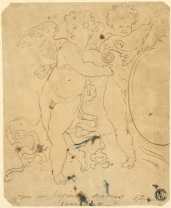 Putti mit Schild