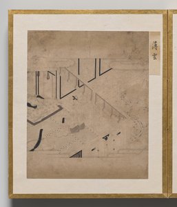 Wolkenhaufen aus dem Album der Illustrationen für die Geschichte von Genji