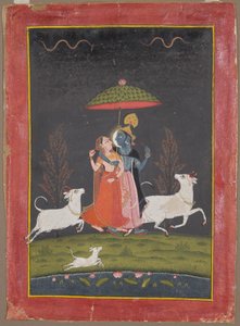 Radha und Krishna im Regen