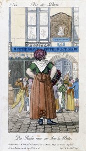 Radieschenhändler auf den Straßen von Paris - in „Cris de Paris“, Anfang 19. Jahrhundert