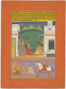 Ragini Kedara, Seite aus einem Jaipur Ragamala Set von Unknown artist