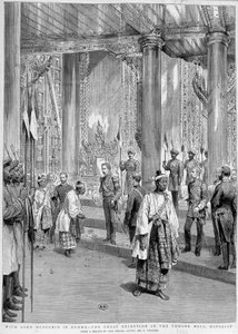 Empfang von Lord Dufferin durch den König von Birma