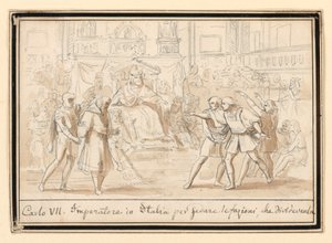 Versöhnung der Feinde in Italien durch Kaiser Heinrich VII.
