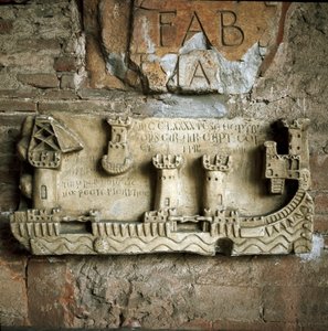 Relief, das den Hafen von Pisa darstellt von Unknown artist