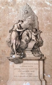 Darstellung des deutschen Komponisten Johann Christian Bach. Gravur. 18. Jahrhundert von Unknown artist