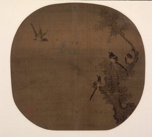 Rückkehrende Vögel und alte Zypresse von Unknown artist